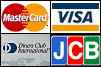 Visa, MasterCard, Diners Club, JCB accepted